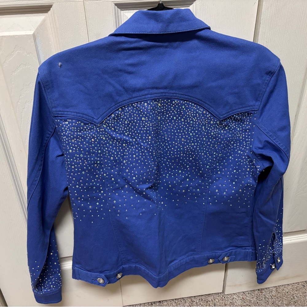 Ethyl Blue/Purple Studded Denim Jacket - Picture 3 of 5